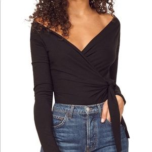 Reformation wrap shirt
